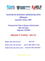 Chiến lược phát triển kinh doanh công ty cổ phần kinh đô đến năm 2015