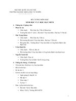 Đề cương môn học sinh học và y học hạt nhân