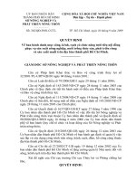 Quyết định Về ban hành danh mục sông, kênh, rạch có chức năng tưới tiêu nội đồng phục vụ sản xuất nông nghiệp, nuôi trồng thủy sản, phát triển rừng