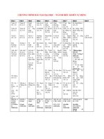 Chương trình đào tạo đại học- ngành điều khiển tự động