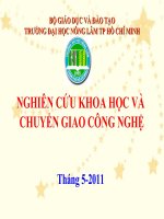 Nghiên cứu khoa học và chuyển giao công nghệ