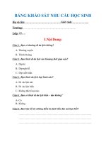 Bang khao sat nhu cau hoc sinh