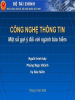 Một số gợi ý đối với ngành bảo hiểm