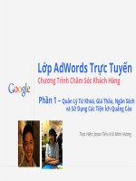 Lớp Adwords trực tuyến