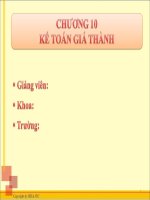 Kế toán giá thành