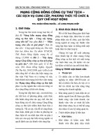 Mạng cồng đồng công cụ thư tịch các dịch vụ cung cấp, phương thức tổ chức và quy chế hoạt động