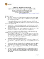 Kiểm soát chất lượng hoạt động kiểm toán