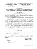 309/QĐ-ĐT: QUYẾT ĐỊNH Về việc duyệt danh sách sinh viên đại học hệ chính quy khóa QH-2007-I/CQ ngành Công nghệ Thông tin bảo vệ khóa luận tốt nghiệp tại các Hội đồng