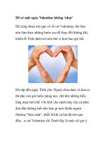 Để có một ngày Valentine không nhạt