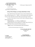 Đính chính thời gian khai mạc Hội thi tin học trẻ lần thứ XV năm 2012