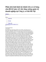 Phan tich tai chinh tu can doi ke toanx