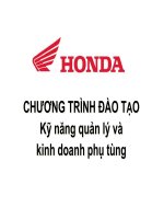 Chương trình đào tạo kỹ năng quản lý và kinh doanh phụ tùng