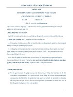 Thông báo xét tuyển nghiên cứu sinh trong nước năm 2011