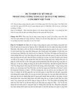 Dự án hợp tác kỹ thuật nhằm tăng cường năng lực quản lý hệ thống cảng biển việt nam