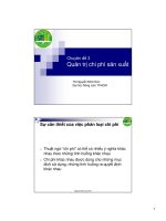 Quản trị chi phí sản xuất