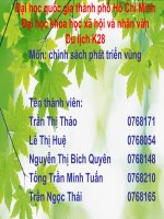 Bài giảng môn chính sách phát triển vùng