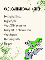 Các loại hình doanh nghiệp