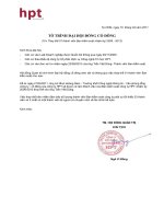 Tờ trình đại hội đồng cổ đông