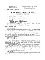 Mục tiêu chương trình giáo dục cao đẳng