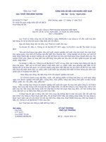 Thông báo khai hải quan nhập khẩu đối với DNCX mua hàng nội địa