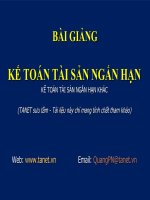 Kế toán tài sản ngắn hạn