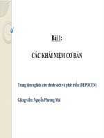 Các khái niệm cơ bản, trung tâm nghiên cứu chính sách và phát triển