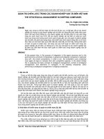 Quản trị chiến lược trong các doanh nghiệp vận tải biển việt nam