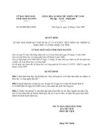 Quyết định về việc ban hành quy chế quan rlis và tổ chức thwucj hiện các nhiệm vụ khoa học và công nghệ cấp tỉnh