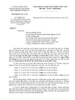 thực hiện các biện  pháp chủ động phòng, chống, ứng phó đợt triều cường giữa tháng  12 năm 2012 