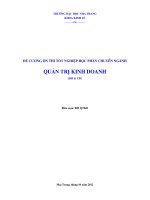 Ôn thi chuyên ngành quản trị kinh doanh