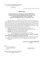 Thông báo kết quả học bổng