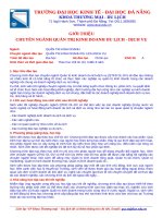 Ngành quản trị kinh doanh du lịch dịch vụ