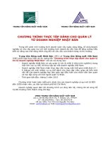 Chương trình thực tập dành cho quản lý từ doanh nghiệp nhật bản