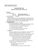 Chuẩn đầu ra ngành công nghệ thông tin