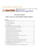 Chức năng các gói website trong eshop++