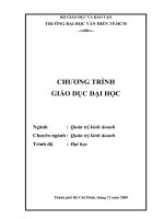 Chương trình giáo dục đại học ngành quản trị kinh doanh