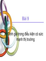 bài giảng định giá trong điều kiện có sức mạnh thị trường