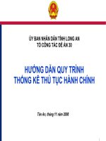 Hướng dẫn quy trình thống kê thủ tục hành chính