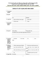 Mẫu đăng kí xây dựng mô hình điểm