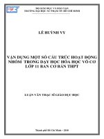Vận dụng một số cấu trúc hoạt động nhóm trong dạy học hóa học vô cơ lớp 11 ban cơ bản THPT