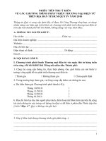 Phiếu tiếp thu ý kiến về các chương trình phát triển thương mại điện tử trên địa bàn TP hồ chí minh quý IV năm 2010