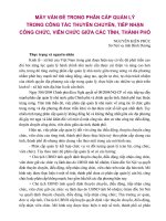 Mấy vấn đề trong phân cấp quản lý trong công tác thuyên chuyển, tiếp nhận công chức, viên chức giữa các tỉnh, thành phố