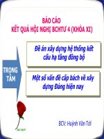 Báo cáo kết quả hội nghị lần thứ 4 ban chấp hành trung ương khóa XI