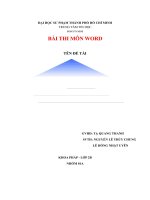 Tiềm năng du lịch biển