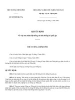 Quyết định Về việc ban hành Hệ thống chỉ tiêu thống kê quốc gia