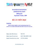 Phân tích chiến lược kinh doanh của công ty cổ phần kinh doanh thủy hải sản sài gòn