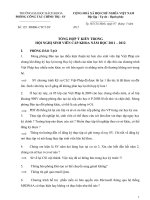 Tổng hợp ý kiến trong hội nghị sinh viên cấp khoa