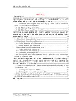 Báo cáo thực tập tại Công ty TNHH dịch vụ tư vấn tài chính, kế toán và kiểm toán AASC