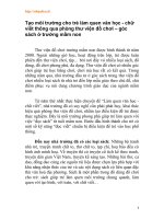 Tạo môi trường cho trẻ làm quen văn học - chữ viết thông qua phòng thư viện đồ chơi – góc sách ở trường mầm non