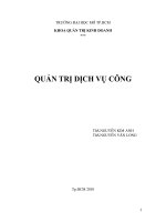 Quản lý dịch vụ công